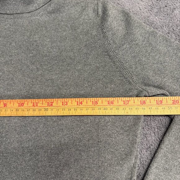 Peruvian Connection Womens Turtleneck Sweater Medium Gray Pima Cotton Lightweigh - Picture 5 of 8